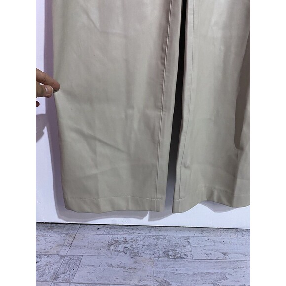 Zara Jumpsuit Small Beige Faux Leather Adjustable Straps Party Summer Tan - Picture 6 of 16